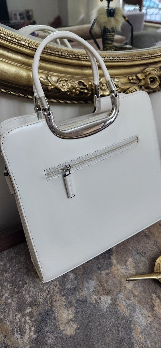Beyaz Deri Kadın Çanta - Görsel 2