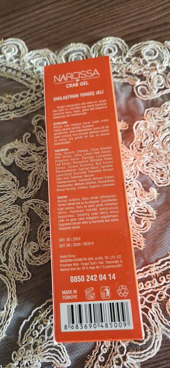Narcissa L-Carnitine İçeren Sıkılaştırıcı Yengeç Jeli - Görsel 2