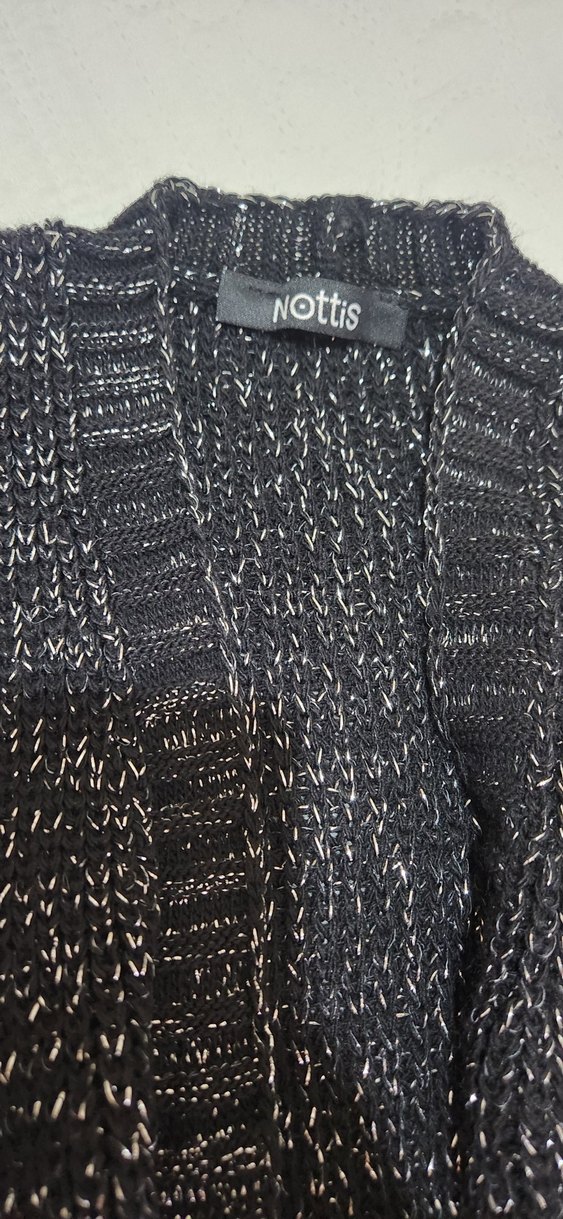 Siyah simli Kadın hırka - Görsel 4