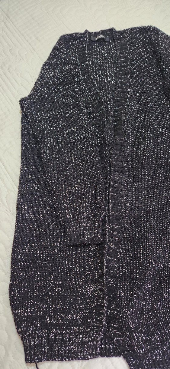 Siyah simli Kadın hırka - Görsel 3