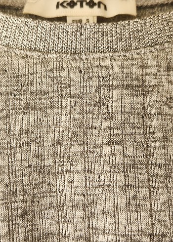 Gri Kadın ince Triko Bisiklet Yaka omuzları açık Kazak - Görsel 5