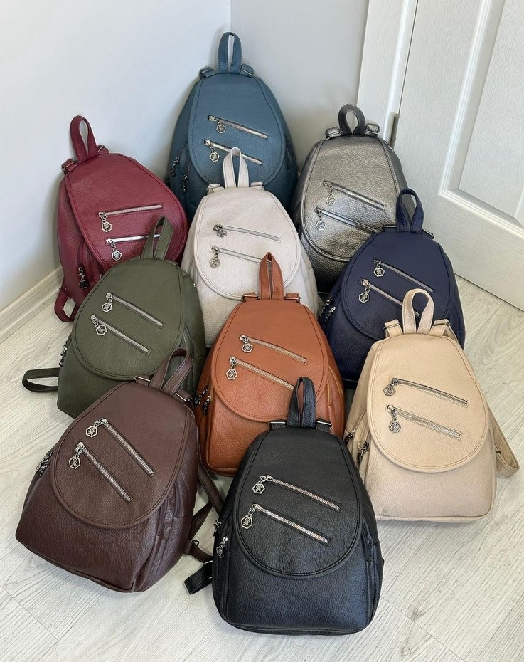 Yılan Desenli Deri Sırt Çantası - Görsel 2