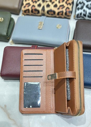 Leopar Desenli Modern Kadın Deri Cüzdan - Görsel 3