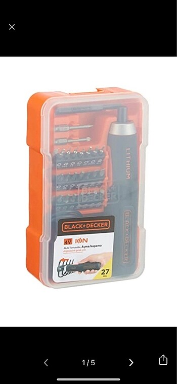 Black decker akülü tornavida