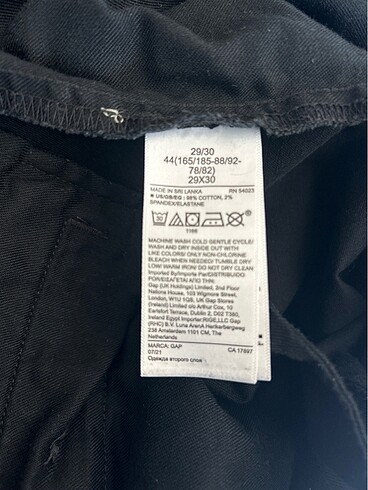 GAP marka siyah sıfır 29/30 kanvas pantalon - Görsel 7