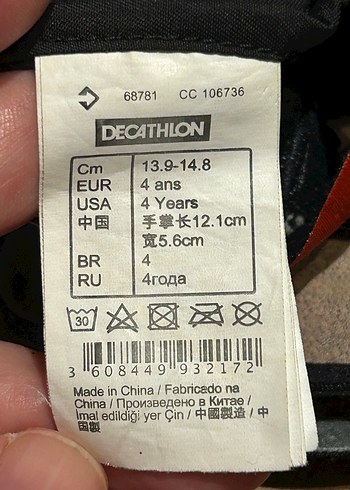 Decathlon Wed'ze marka siyah renk 4yaş çocuk kayak eldiveni - Görsel 3
