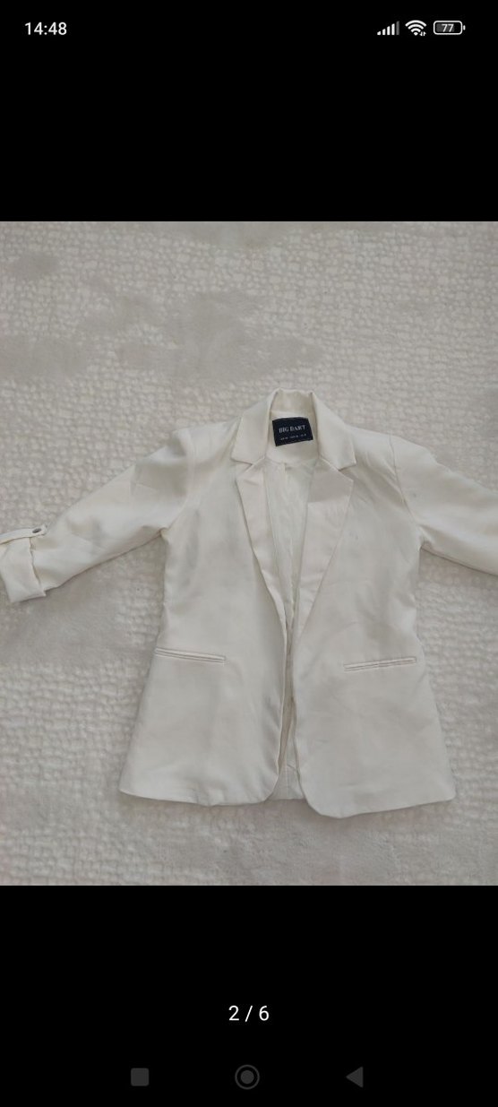 Kadın Beyaz  Blazer Ceket - Görsel 2