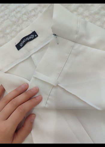 Beyaz Kadın Kumaş Pantolon - Görsel 2