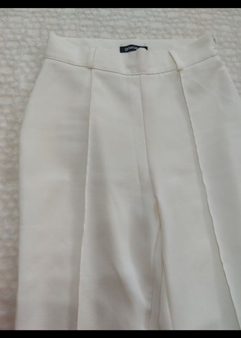 Beyaz Kadın Kumaş Pantolon - Görsel 3
