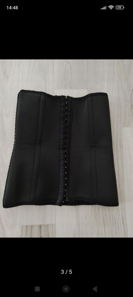 Siyah Dikişsiz göbek Korsesi - Görsel 3