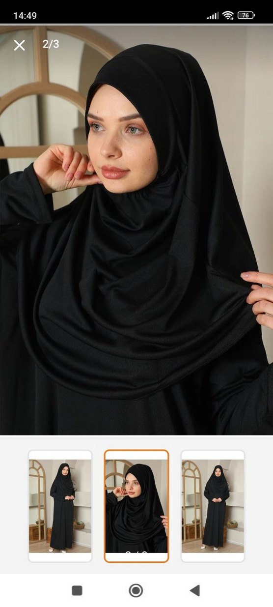 Namazlık siyah elbise - Görsel 2