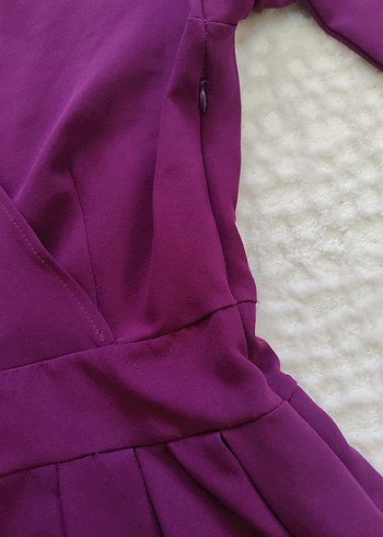 Mor Uzun Kadın Elbise - Görsel 4