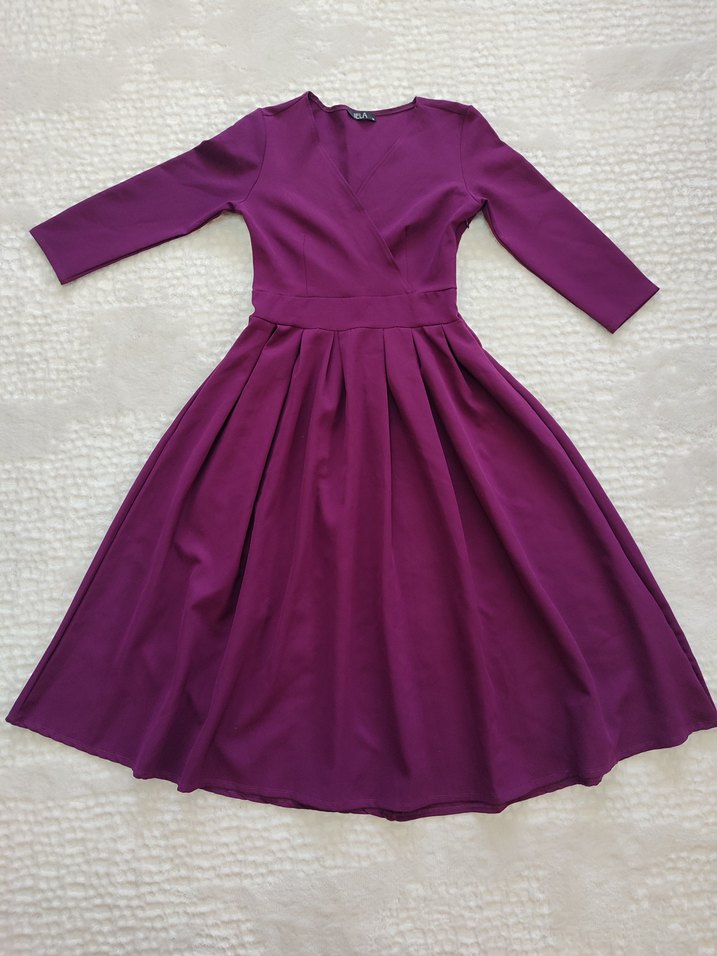 Mor Uzun Kadın Elbise - Görsel 2