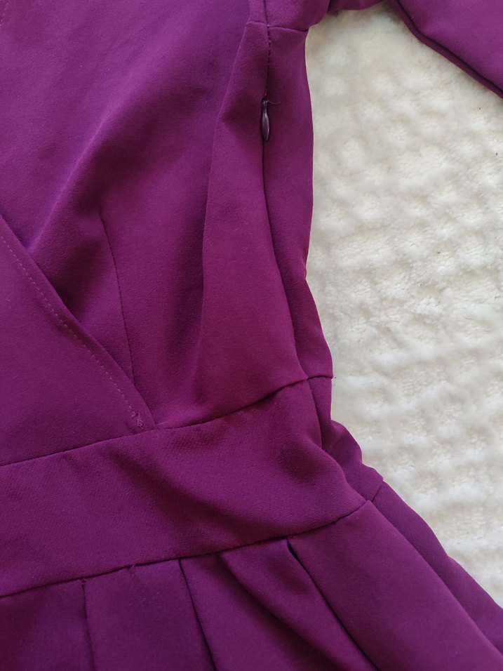 Mor Uzun Kadın Elbise - Görsel 4