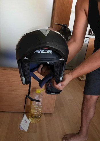 ACİL!!!! Siyah NCR Biker Motosiklet Kaskı - Görsel 2