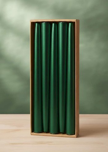 Metalik Şamdan Mum(10lu  paket) - Görsel 2