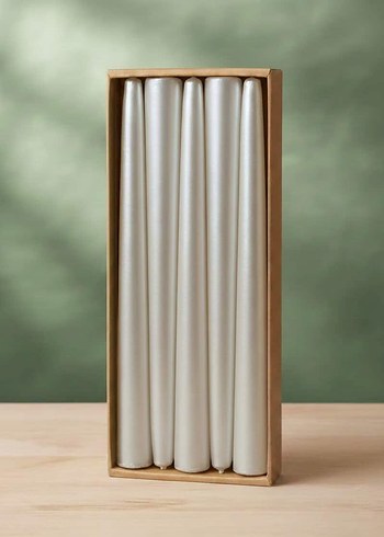 Metalik Şamdan Mum(10lu  paket) - Görsel 5