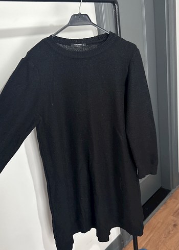 Siyah Kadın Triko Midi Elbise - Görsel 2