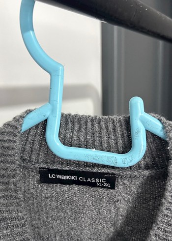 Gri Boğazlı Triko Kadın Kazak - Görsel 3