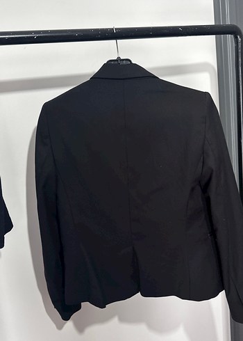 Düğmeli Siyah Kadın Blazer Ceket - Görsel 3