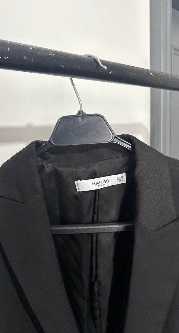 Düğmeli Siyah Kadın Blazer Ceket - Görsel 2