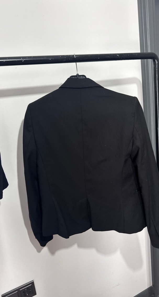 Düğmeli Siyah Kadın Blazer Ceket - Görsel 3