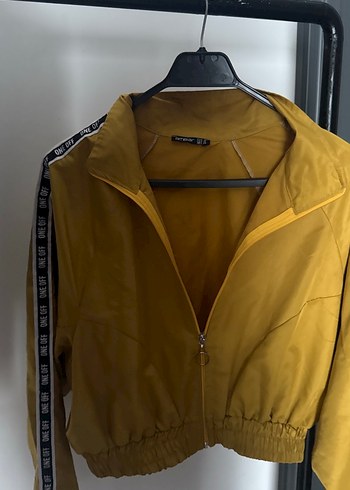 Sarı crop Kadın Ceket - Görsel 2