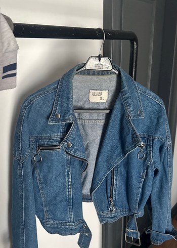 Kadın Mavi Denim Kemerli Ceket - Görsel 2