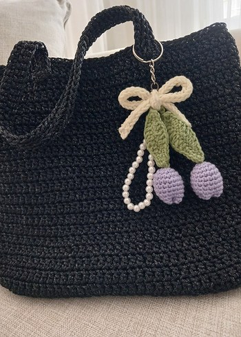 Lila Laleli Çanta Çarmı - Görsel 3