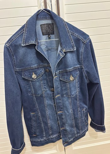 Düğmeli Kadın Mavi Denim Ceket