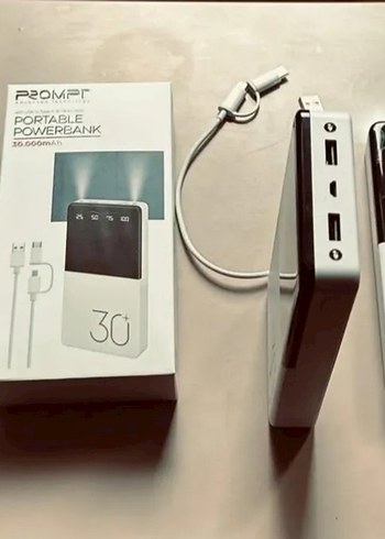Beyaz 10.000mAh Taşınabilir Powerbank