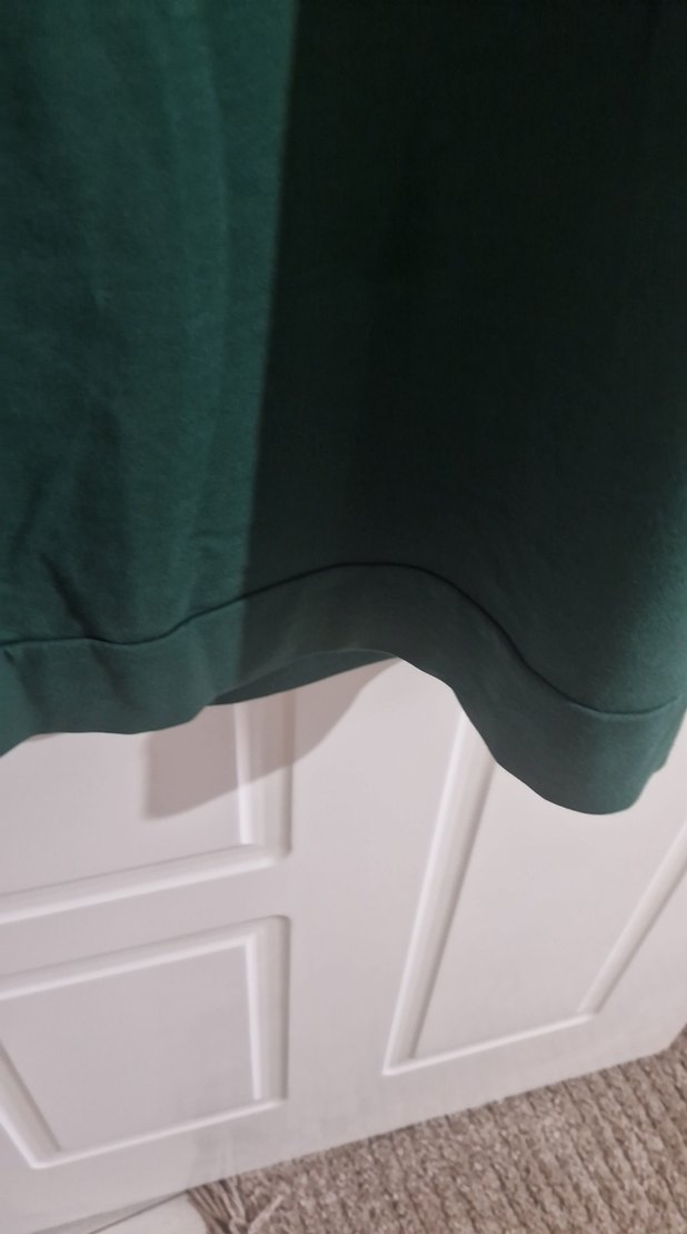 Uzun Kollu Yüksek Yakalı Yeşil Tunik - Görsel 4