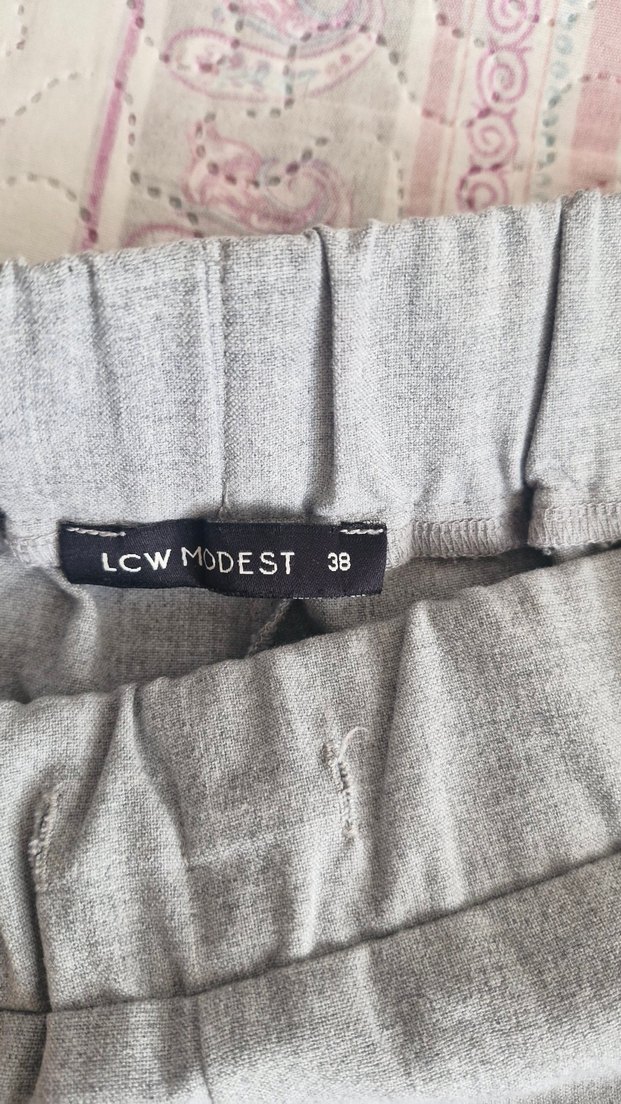 Gri kadın kumaş pantolon - Görsel 3