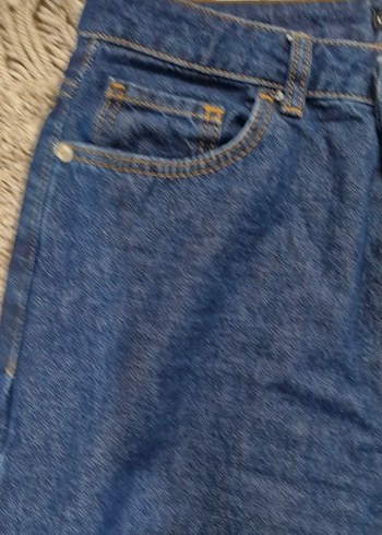 30 Beden Kadın Mavi Denim Normal Boy Jean