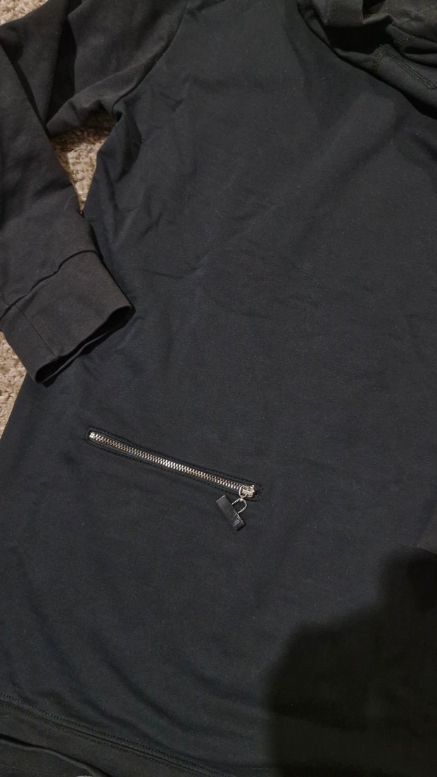 Gri Kapüşonlu Fermuarlı Kadın Sweatshirt - Görsel 2