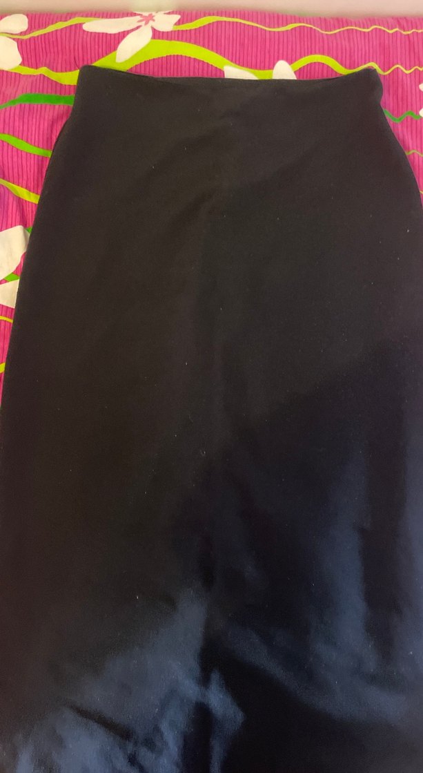 Kadın Siyah Uzun Drapeli Etek - Görsel 2