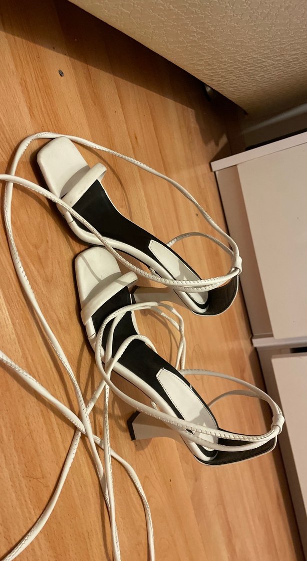 Beyaz  Topuklu Sandalet - Görsel 4