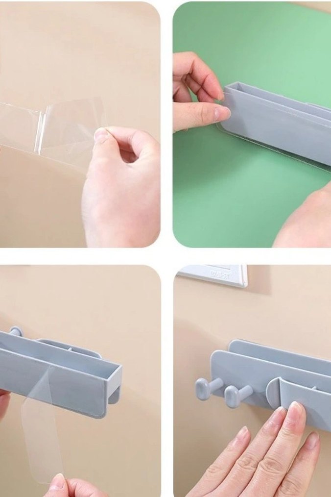 Çok Fonksiyonlu Mavi Telefon Tutucu - Görsel 3