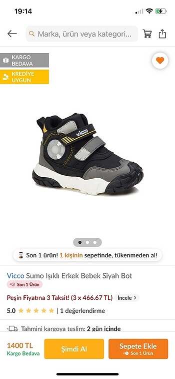 Vicco 22 numara ışıklı bot