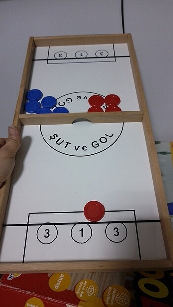 Şut ve gol Aile oyunu ahşap - Görsel 2