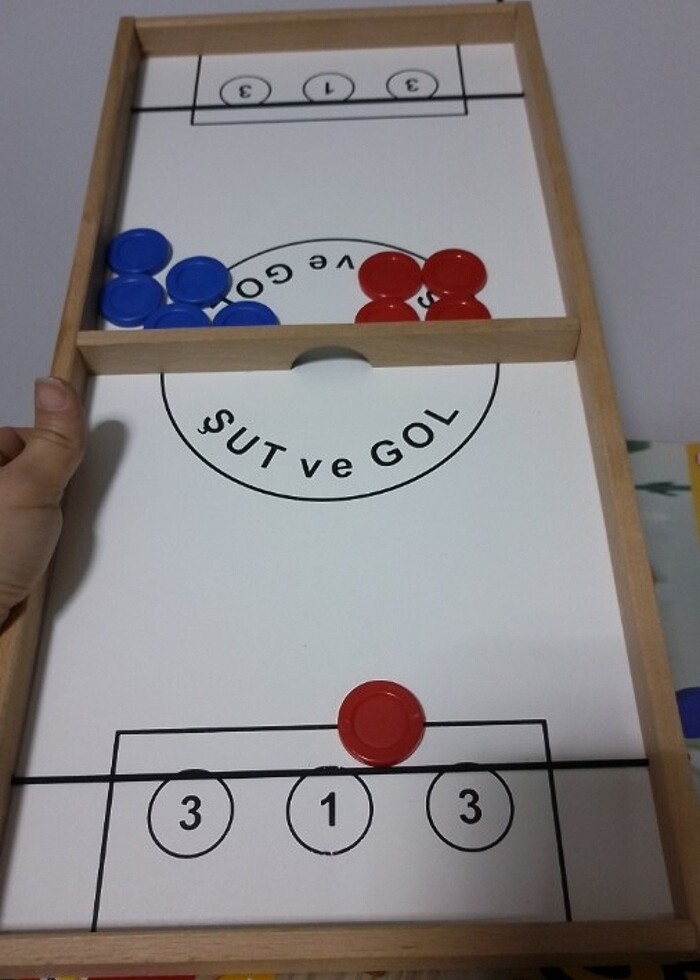 Şut ve gol Aile oyunu ahşap  - Görsel 2