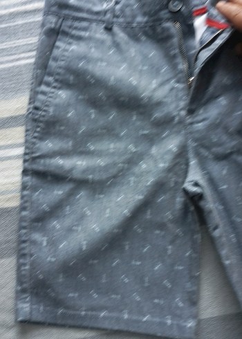 North Of Navy Gri Erkek Kot Şort Loose Fit