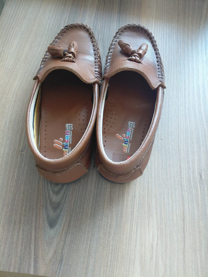 Erkek Çocuk Kahverengi Deri Ayakkabı - Görsel 3