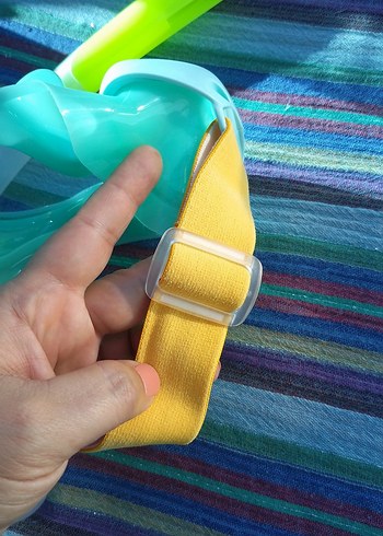 Şeffaf Mini Mavi Dalış Gözlüğü ve Şnorkel s beden - Görsel 5