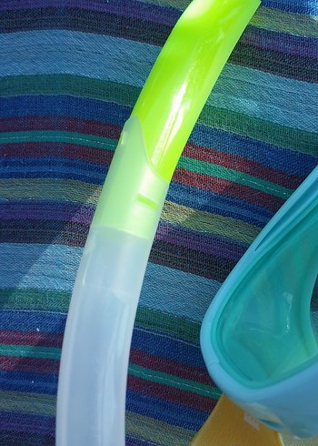 Şeffaf Mini Mavi Dalış Gözlüğü ve Şnorkel s beden - Görsel 6