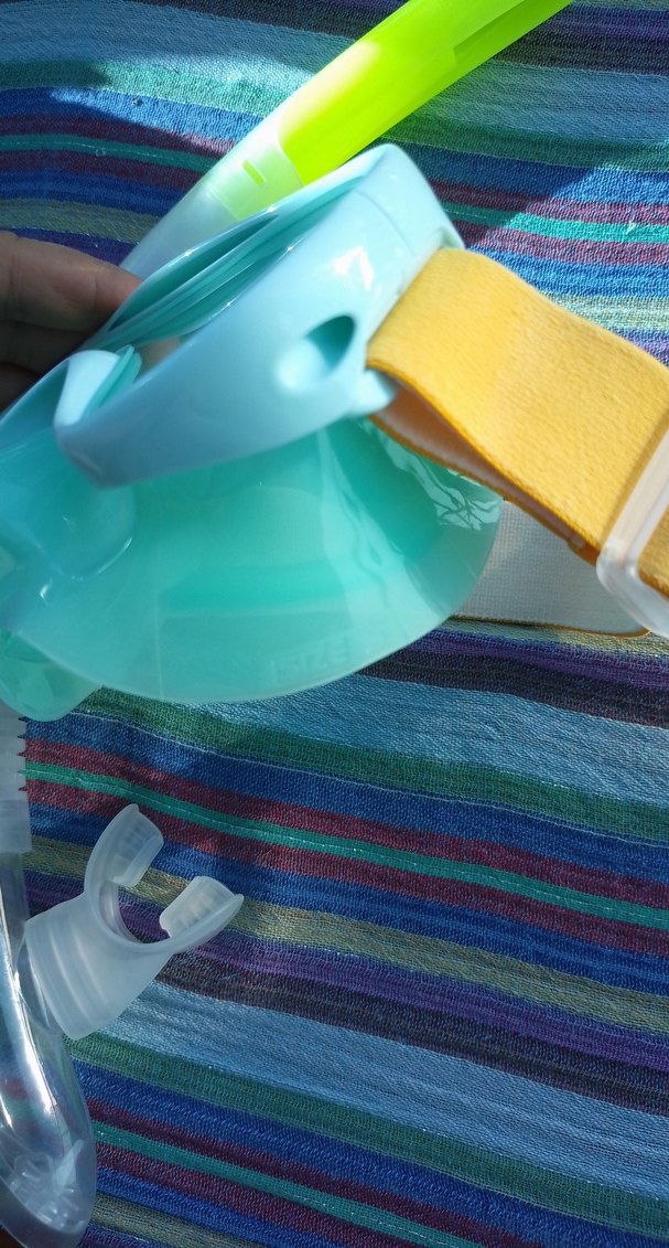 Şeffaf Mini Mavi Dalış Gözlüğü ve Şnorkel s beden - Görsel 2