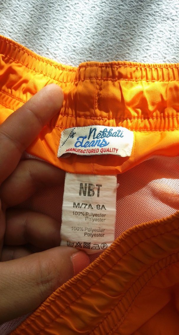 NBT marka Erkek çocuk Turuncu Midi deniz havuz Şortu 7-8 yaş - Görsel 3