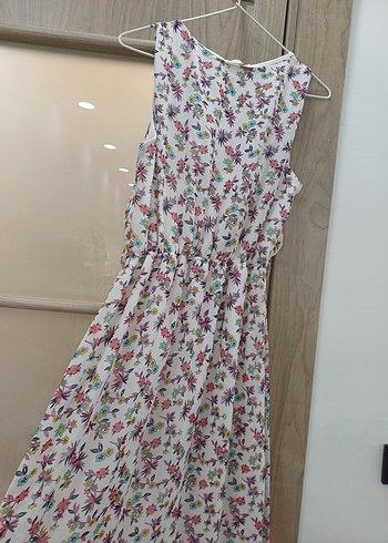 Çiçek Desenli Uzun Bohem Elbise - Görsel 2