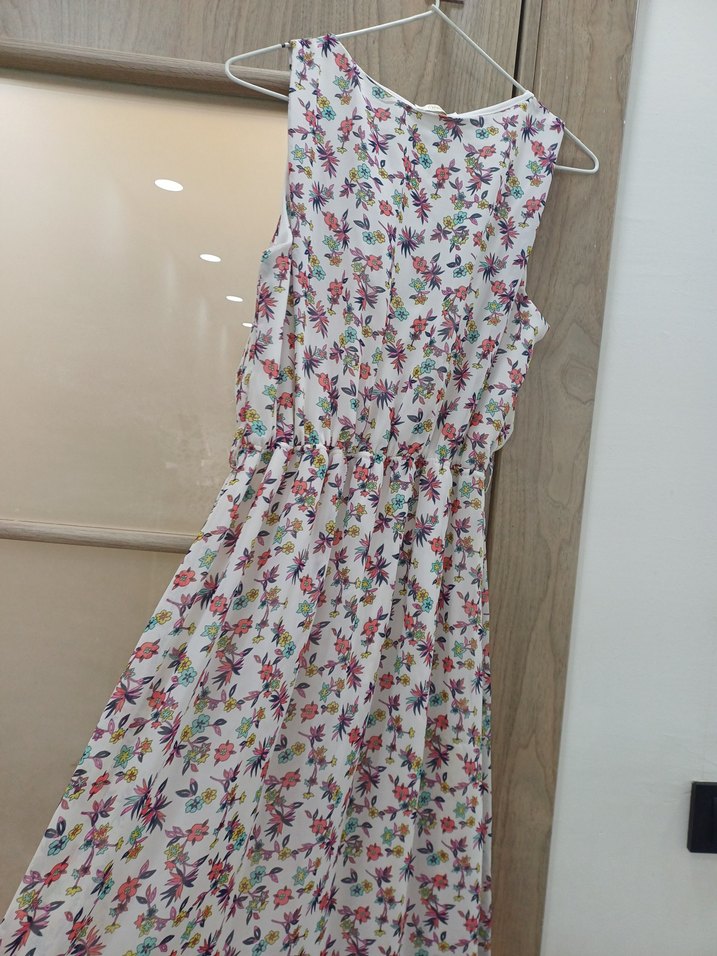 Çiçek Desenli Uzun Bohem Elbise - Görsel 2