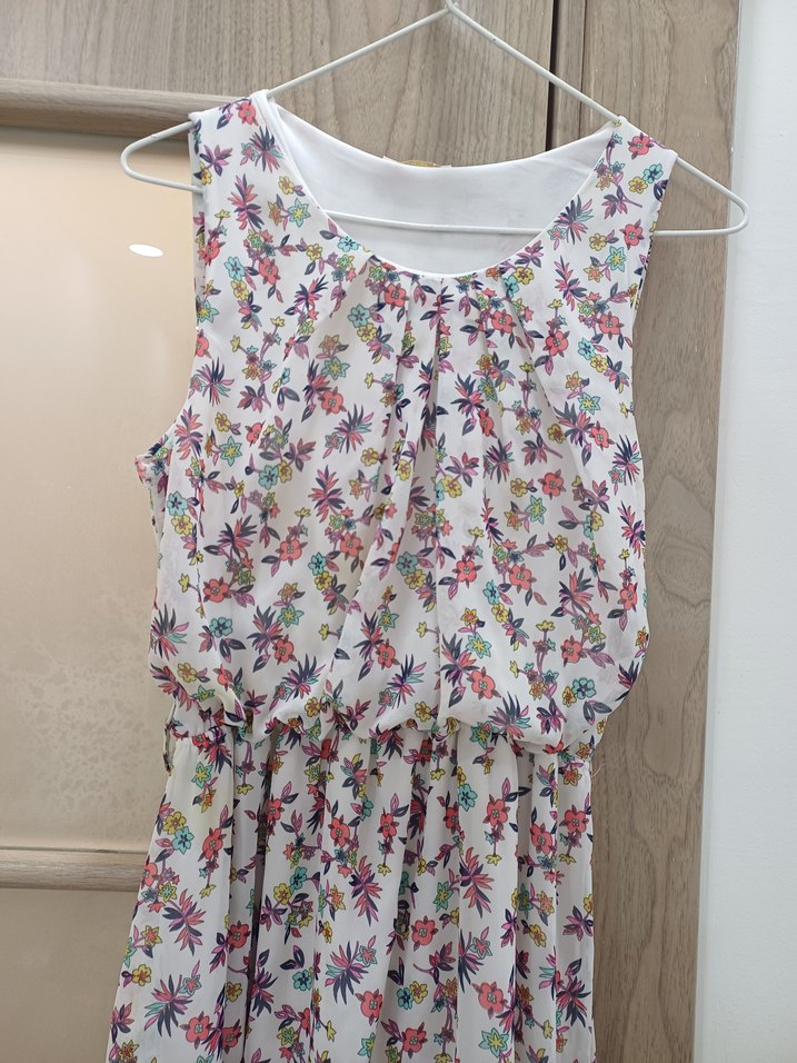 Çiçek Desenli Uzun Bohem Elbise - Görsel 3